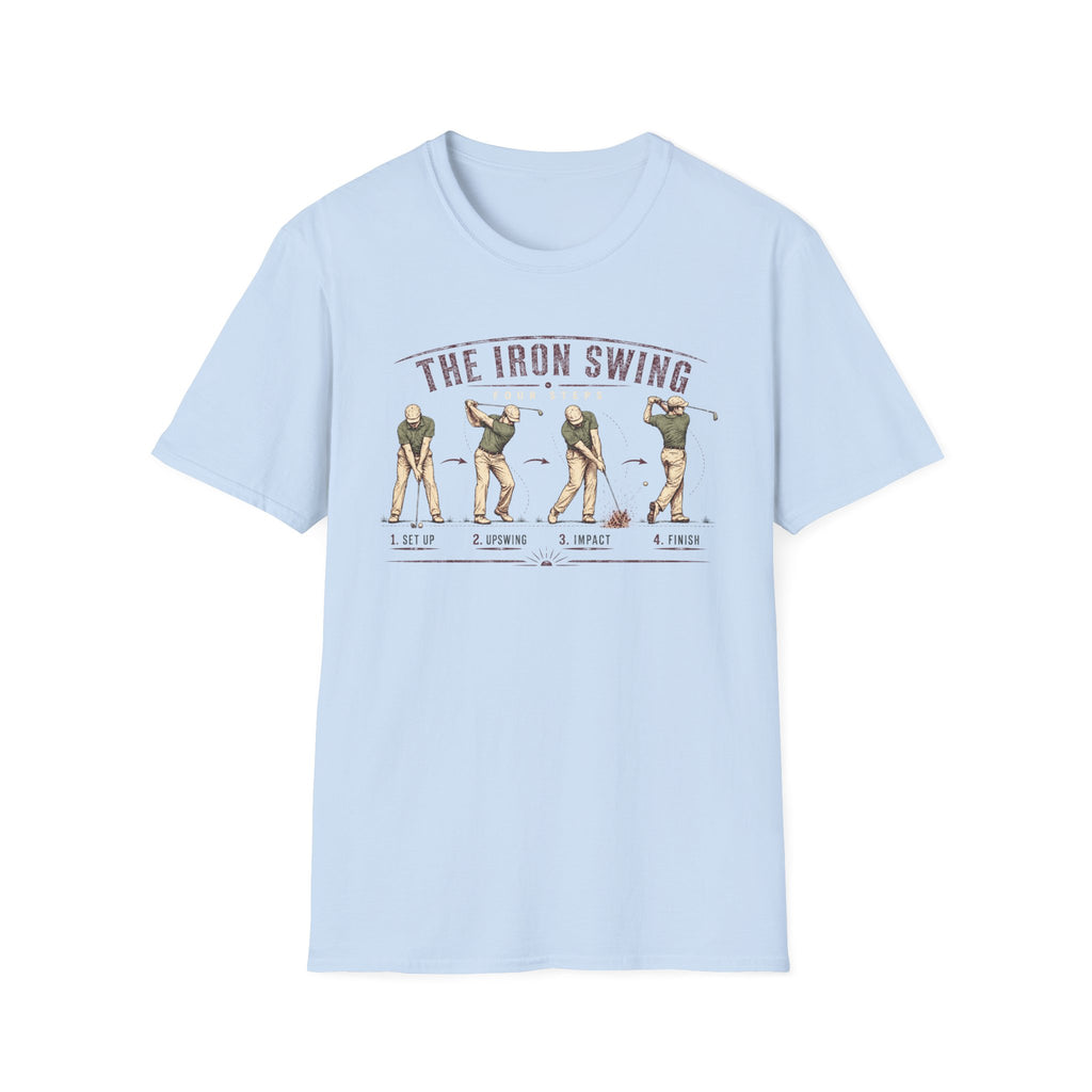 IRON SWING FOUR STEPS INFOGRAPHIC T-SHIRT