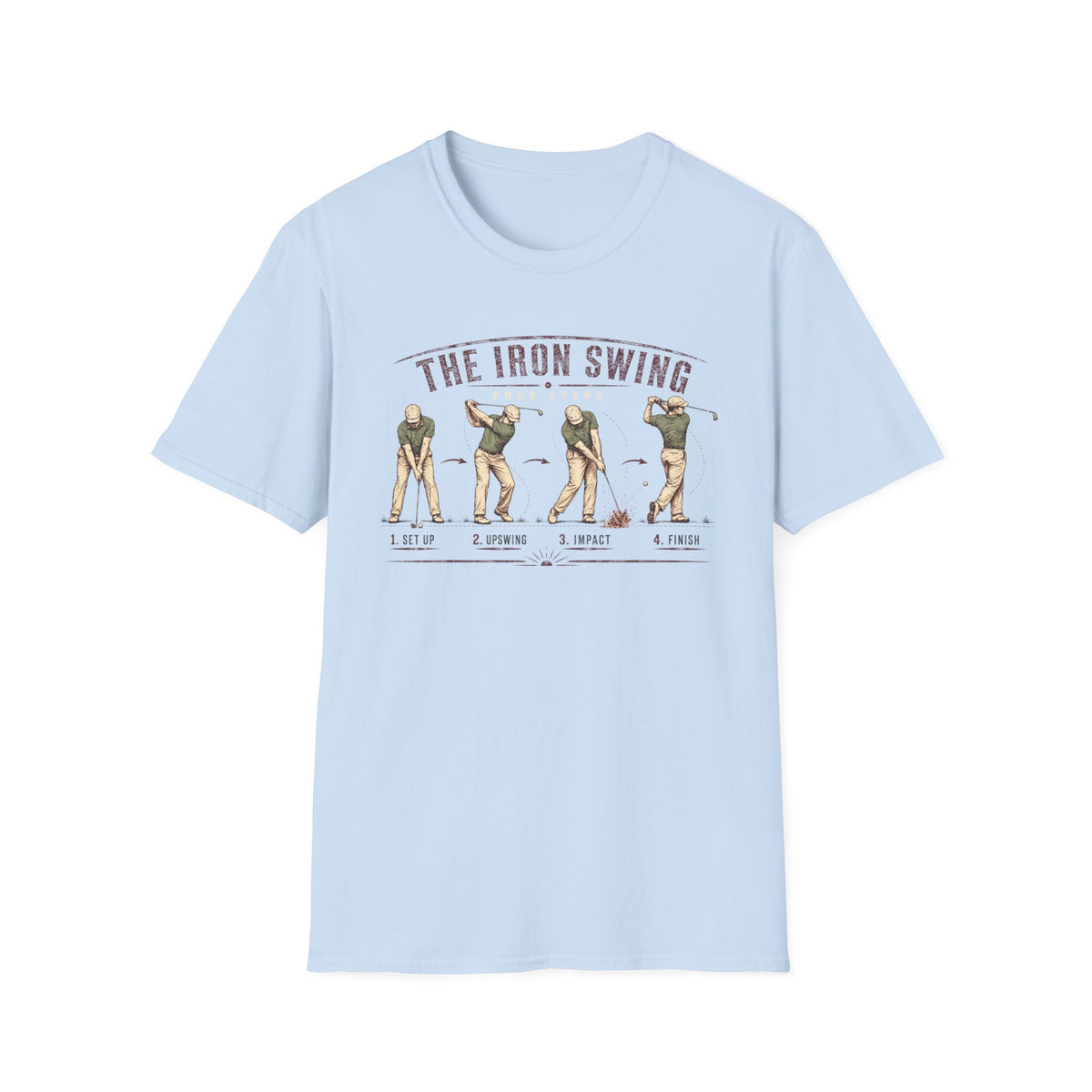 IRON SWING FOUR STEPS INFOGRAPHIC T-SHIRT