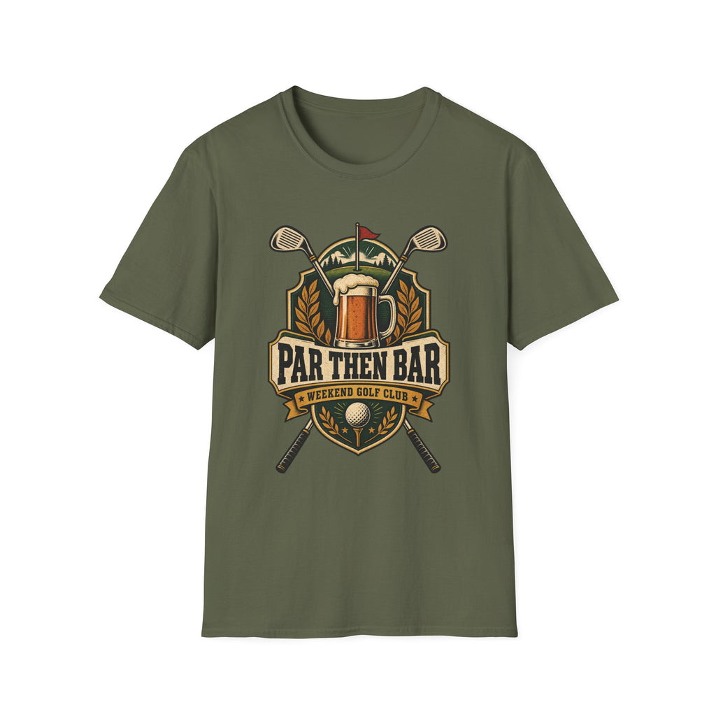PAR THEN BAR BEER BADGE T-SHIRT