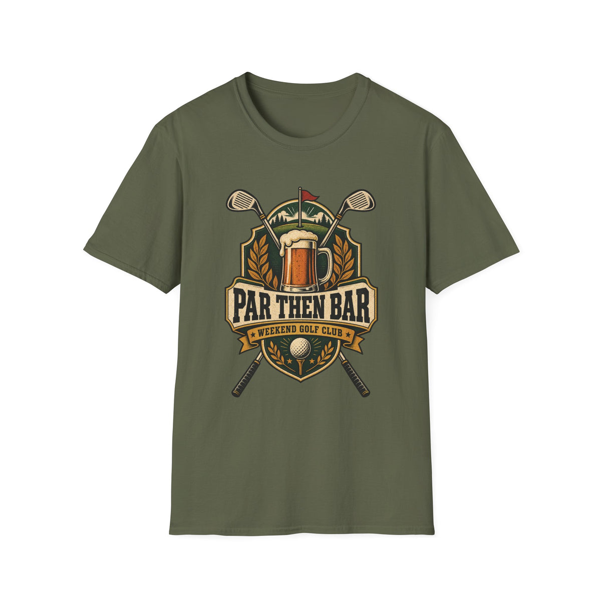 PAR THEN BAR BEER BADGE T-SHIRT