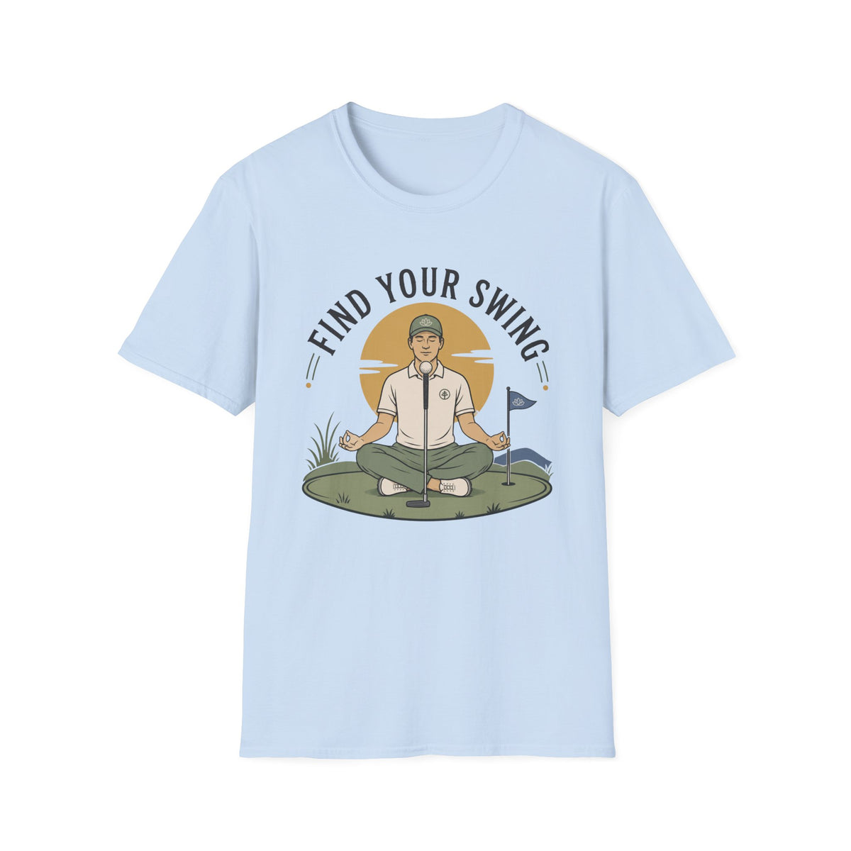 FIND YOUR SWING MEDITATING GOLFER 19 T-SHIRT