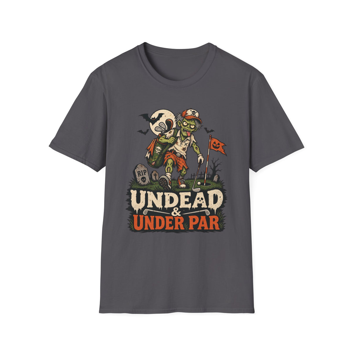 UNDEAD AND UNDER PAR ZOMBIE T-SHIRT