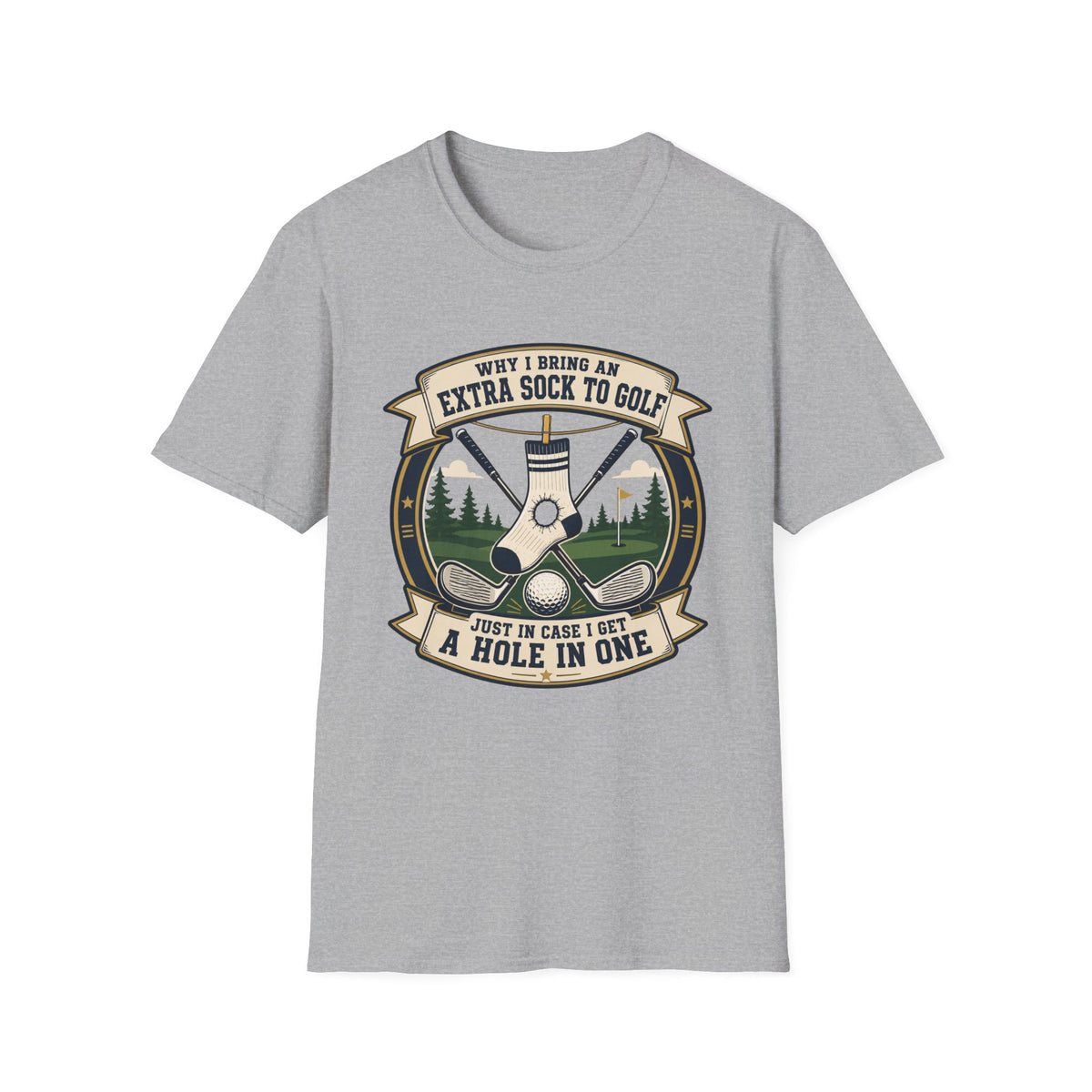 EXTRA SOCK HOLE IN ONE CREST BADGE 37 T-SHIRT