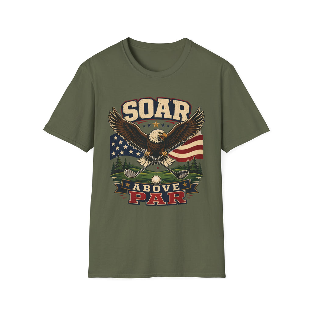 SOAR ABOVE PAR EAGLE FLAG T-SHIRT