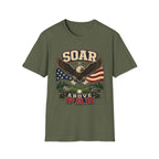 SOAR ABOVE PAR EAGLE FLAG T-SHIRT