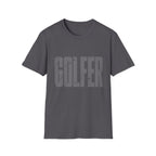 GOLFER TEXTURE TEXT T-SHIRT