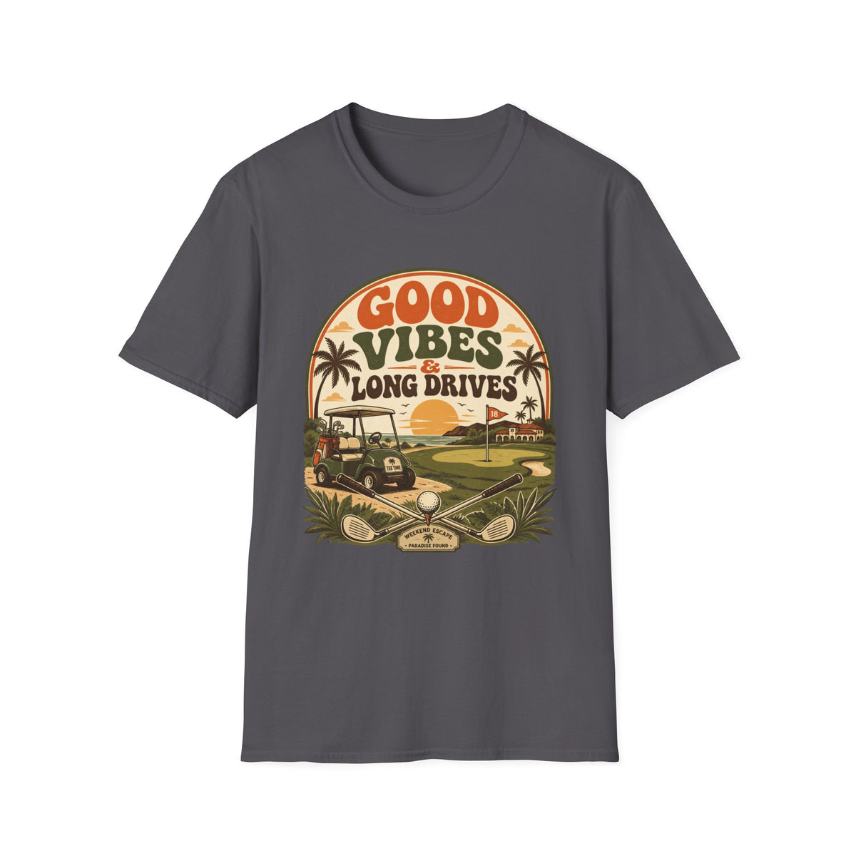 GOOD VIBES LONG DRIVES SUNSET T-SHIRT