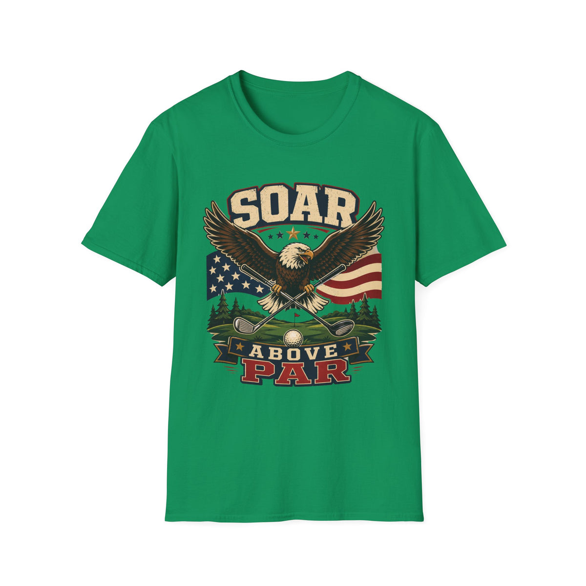 SOAR ABOVE PAR EAGLE FLAG T-SHIRT