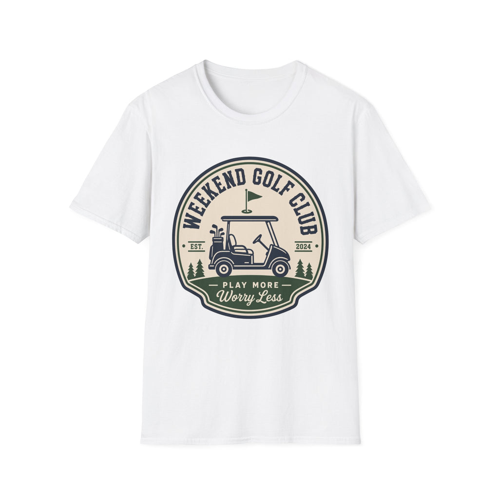 WEEKEND GOLF CLUB CART BADGE T-SHIRT