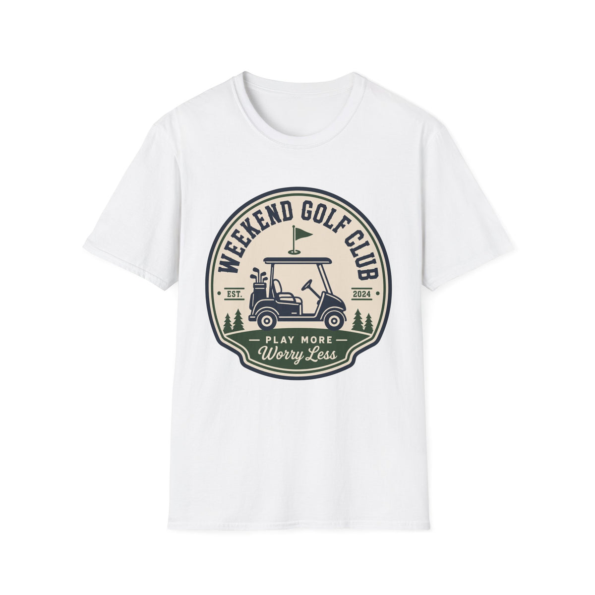WEEKEND GOLF CLUB CART BADGE T-SHIRT