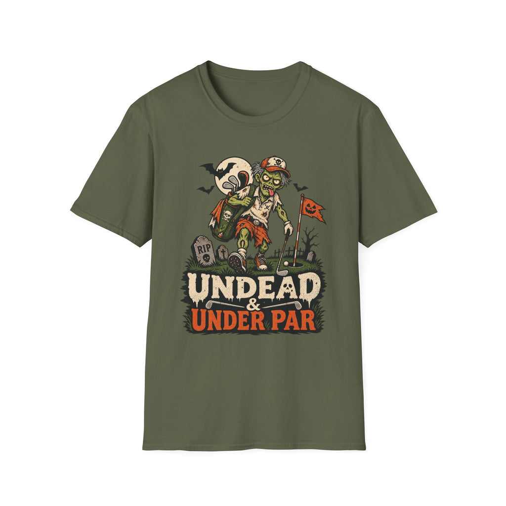 UNDEAD AND UNDER PAR ZOMBIE T-SHIRT