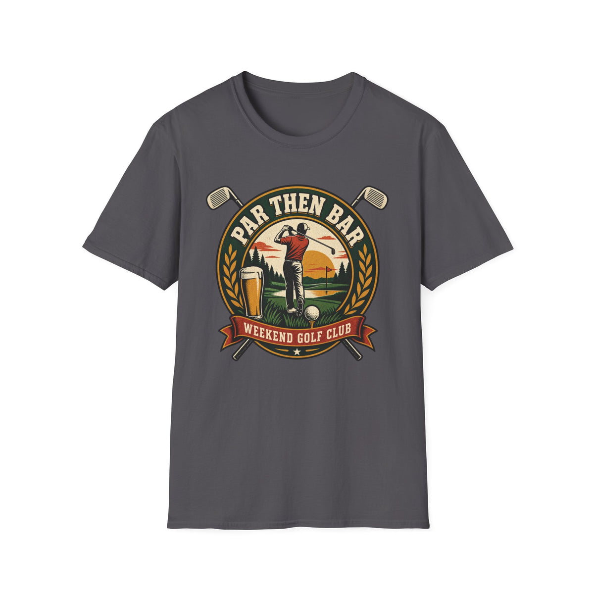 PAR THEN BAR GOLF BADGE T-SHIRT
