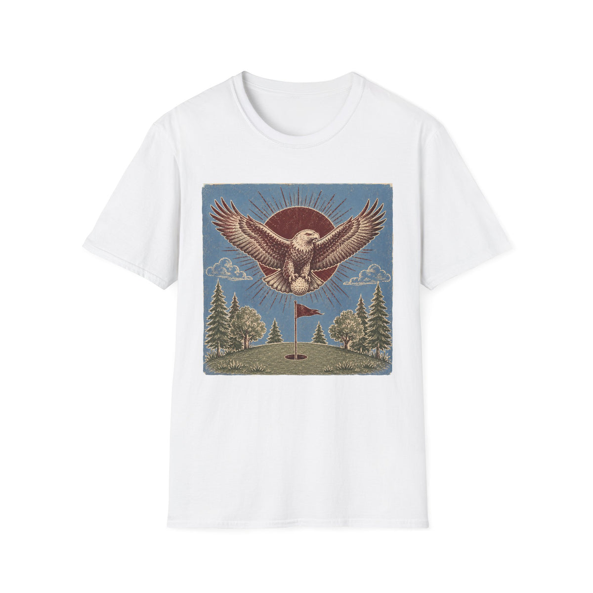 EAGLE HOLDING GOLF BALL ILLUSTRATION 149 T-SHIRT