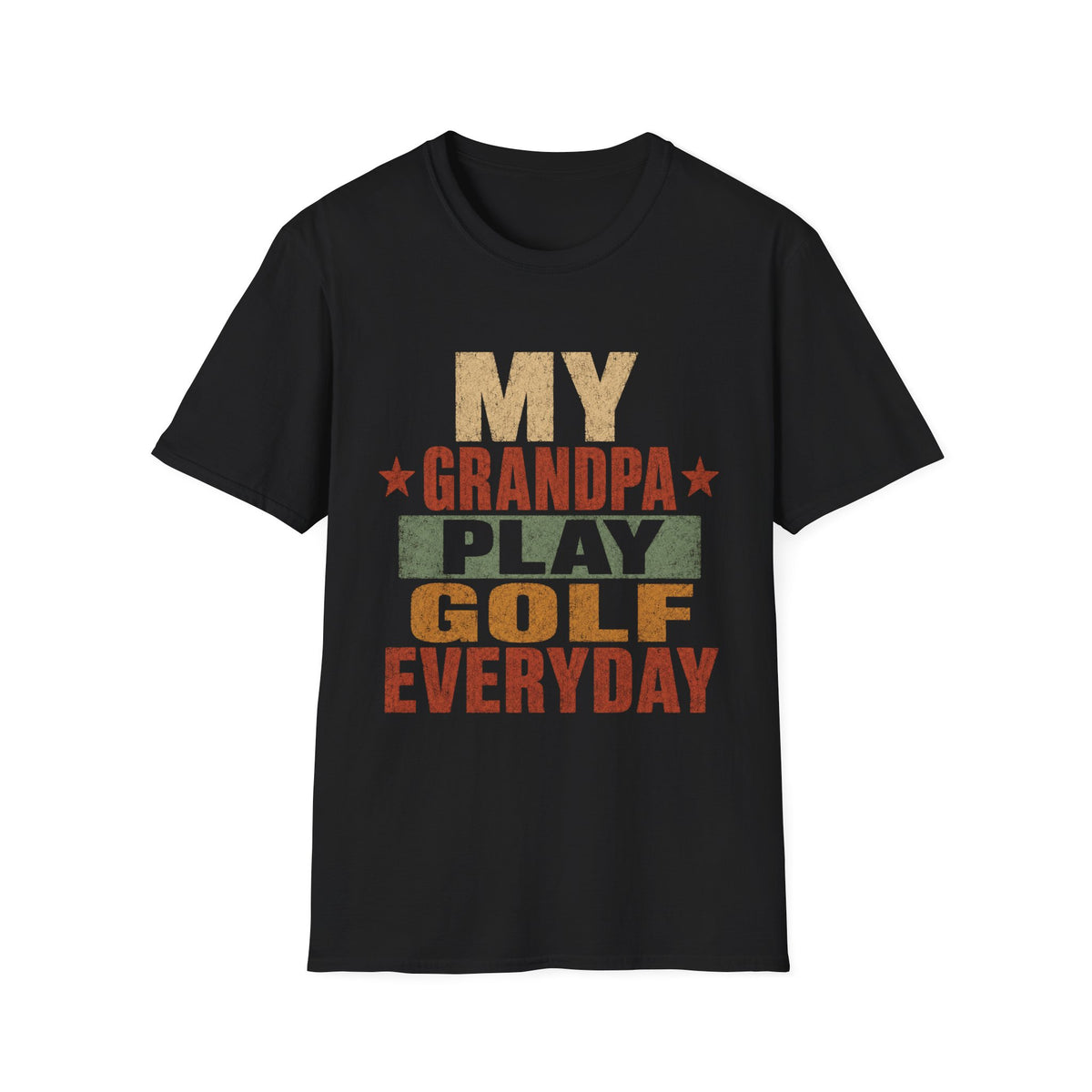 MY GRANDPA PLAYS GOLF EVERYDAY T-SHIRT