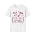 GOLF CADDY GOLDEN RETRIEVER BOWLER HAT PINK 63 T-SHIRT