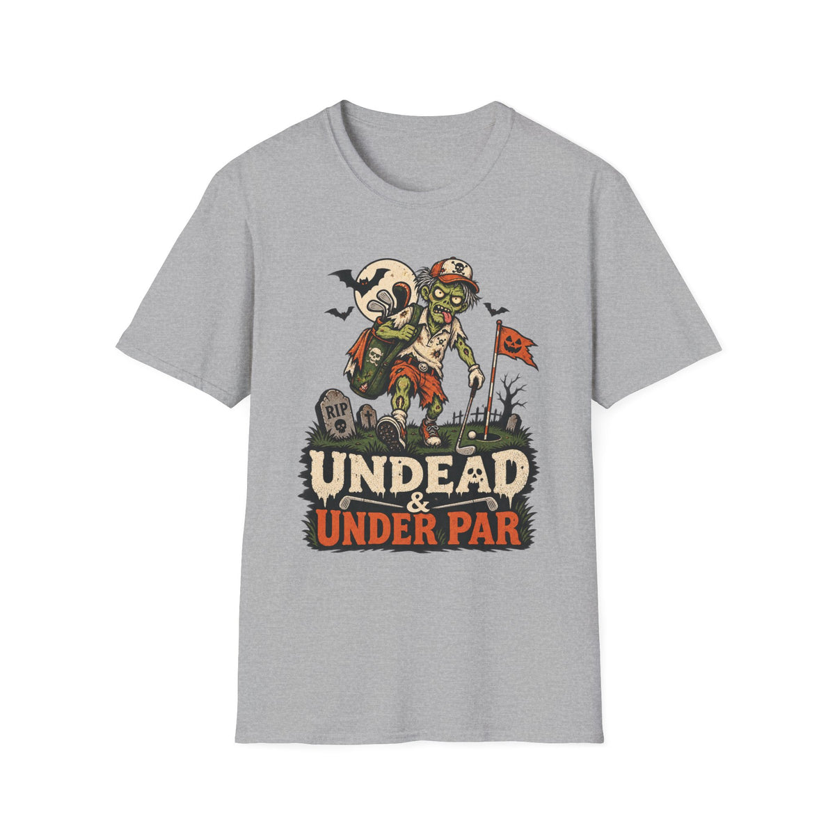 UNDEAD AND UNDER PAR ZOMBIE T-SHIRT