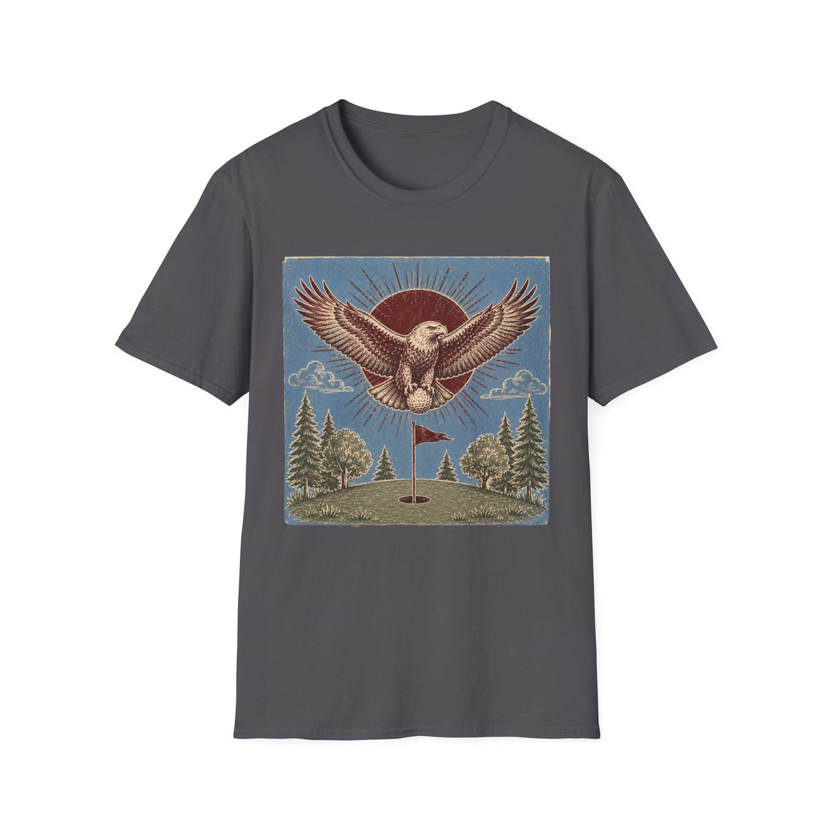 EAGLE HOLDING GOLF BALL ILLUSTRATION 149 T-SHIRT