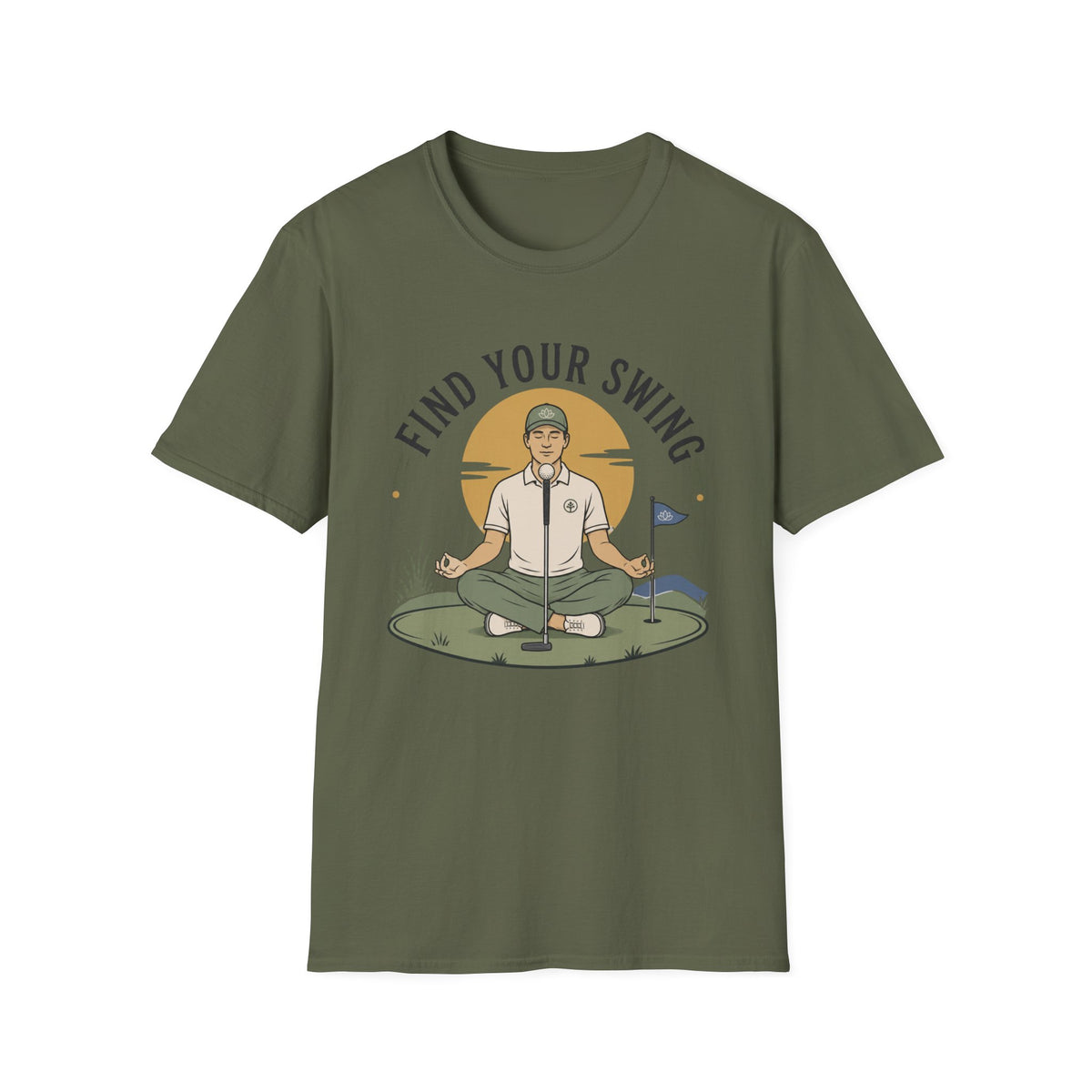 FIND YOUR SWING MEDITATING GOLFER 19 T-SHIRT