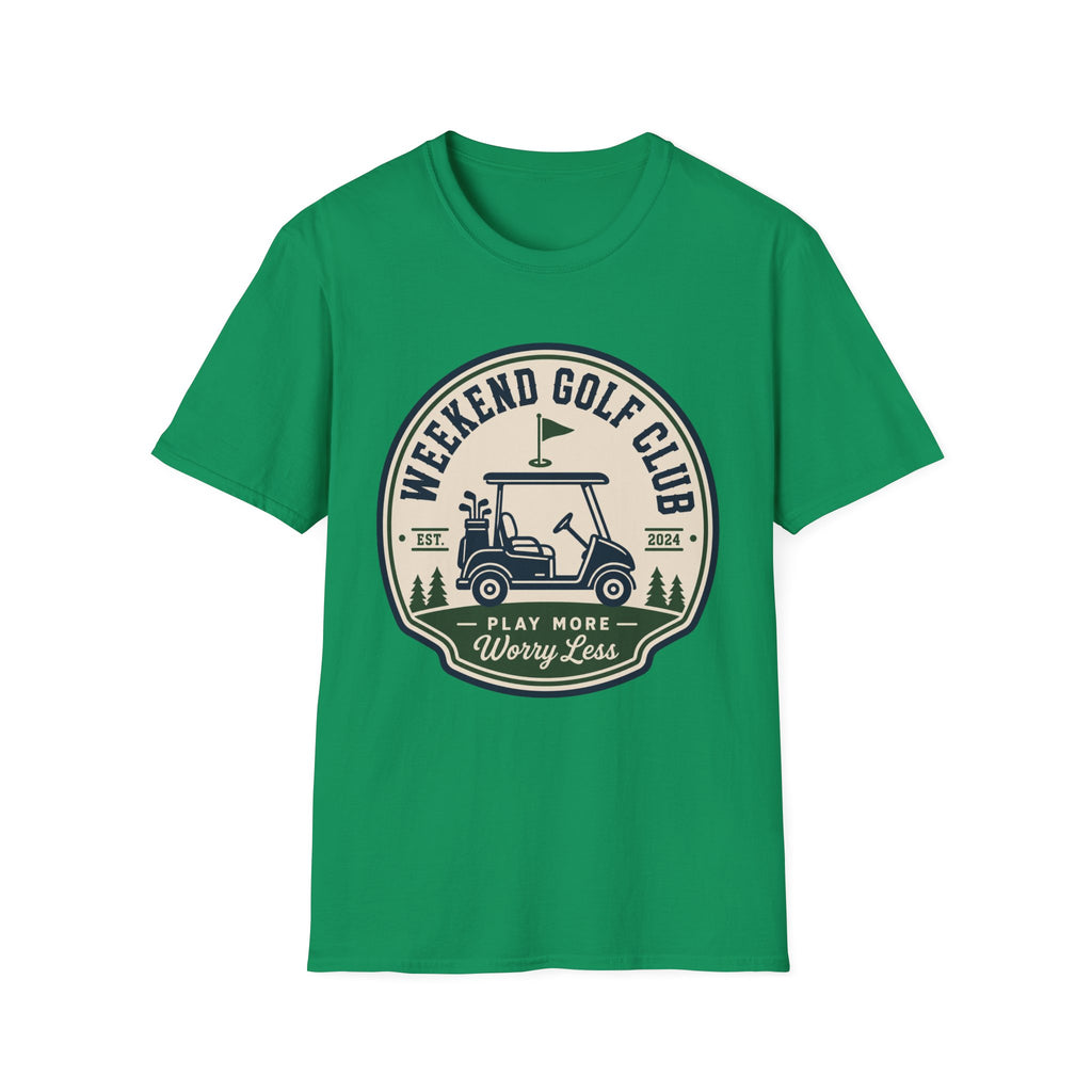 WEEKEND GOLF CLUB CART BADGE T-SHIRT