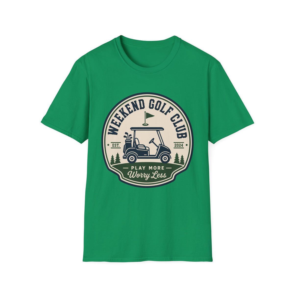 WEEKEND GOLF CLUB CART BADGE T-SHIRT
