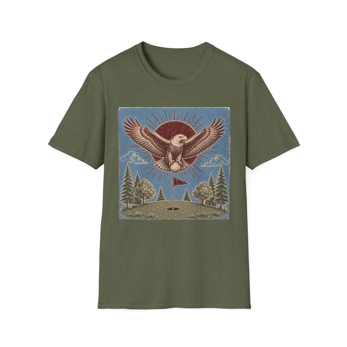 EAGLE HOLDING GOLF BALL ILLUSTRATION 149 T-SHIRT