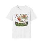 I CAME SAW SLICED CARTOON GOLFER T-SHIRT