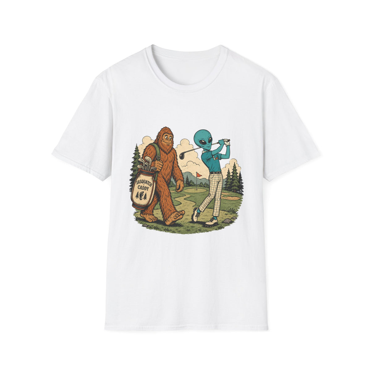 SASQUATCH ALIEN GOLF VINTAGE T-SHIRT