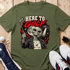 Here To Golf Alien T-Shirt